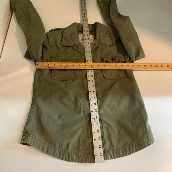 Lucky Brand Jacket Womens S Small Cotton Embroidered Floral Button Up Military - Picture 7 of 12